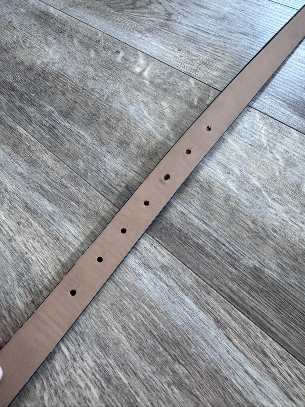 Michael Kors Slim Geuine Leather Belt with Gold MK Logo Buckle - Size: Medium